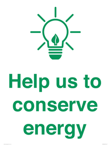 Help us to conserve energy 